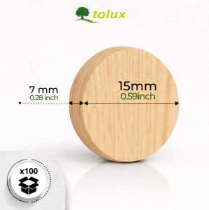 FLEKI JESION fi 15 mm DREWNIANE, FLEKI Z DESKI  100 szt.