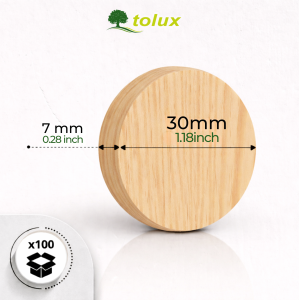 FLEKI JESION fi 30 mm DREWNIANE, FLEKI Z DESKI  100 szt.