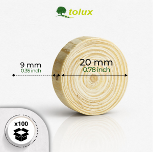 SĘKI ŚWIERK fi 20 mm DREWNIANE, FLEKI  GAŁĘZIOWE 100 szt.