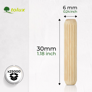 KOŁEK 6x30 DREWNIANY BUKOWY  - 25 000 szt.