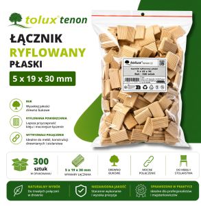 ŁĄCZNIK ryflowany bukowy płaski 5X30 300 szt.