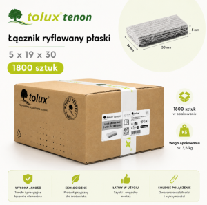 ŁĄCZNIK ryflowany bukowy płaski 5X30  1800 szt.