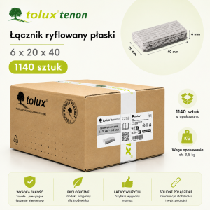 ŁĄCZNIK ryflowany bukowy płaski 6X40 1140 szt.