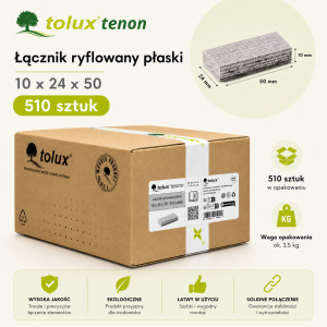 ŁĄCZNIK ryflowany bukowy płaski 10X50 510 szt.