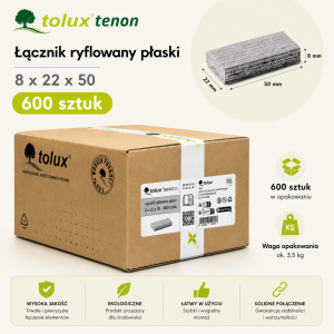 ŁĄCZNIK ryflowany bukowy płaski 8X50 600 szt.