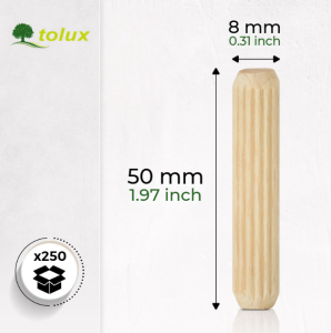 KOŁEK DREWNIANY BUKOWY 8x50 250 szt. = 420g