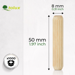 KOŁEK DREWNIANY BUKOWY 8x50 1000 szt.= 1,68 kg