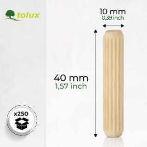 KOŁEK DREWNIANY BUKOWY 10x40 250 szt. = 524g