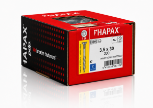 WKRĘTY MEBLOWE HAPAX PRESSFIX do łączenia korpusów 3,5x30 200 szt. ściągające