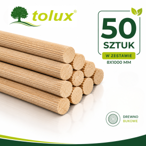 DRĄŻEK 8X1000 mm MEBLOWY - 50 mb 