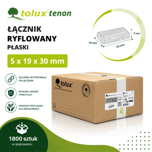 ŁĄCZNIK 5X30 ryflowany bukowy płaski 1800 szt.