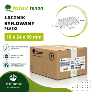 ŁĄCZNIK 10X50 ryflowany bukowy płaski 510 szt.