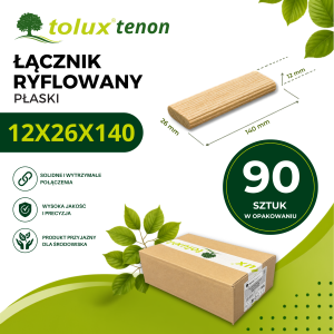 ŁĄCZNIK 12X140 90 szt. ryflowany bukowy płaski 