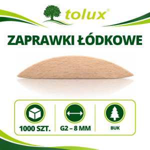 ZAPRAWKI ŁÓDKOWE BUKOWE WYPRAWKI BUK G2-8 mm 1000 szt.