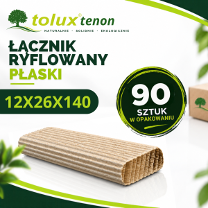 ŁĄCZNIK 12X140 90 szt. ryflowany bukowy płaski 