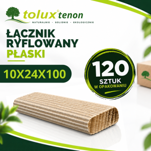 ŁĄCZNIK 10X100 120 szt. ryflowany bukowy  płaski 