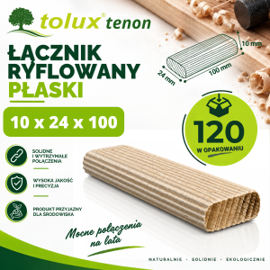 ŁĄCZNIK 10X100 120 szt. ryflowany bukowy  płaski 